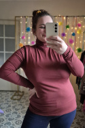 [XL] Modal+bawełna golf brązowy
