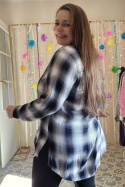 [XL] Koszula tunika krata wiskoza flanelka