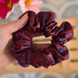 Bordo granat MAXI gumka 100% jedwab upcykling