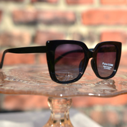 VINTAGE czarne okulary z polaryzacją