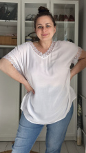 [XXL] Bluzka biała wiskoza
