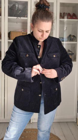 [XXXL] Kurtka cienka sztruks bawełna