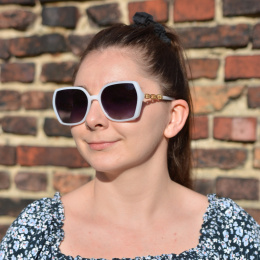 KLAUDIA białe okulary z polaryzacją WYPRZEDAŻ - już nie wrócą