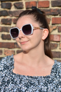 KLAUDIA białe okulary z polaryzacją WYPRZEDAŻ - już nie wrócą