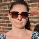 VINTAGE róż/pantera okulary z polaryzacją