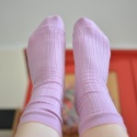 [35-37] Merino prążek barbie (brudny róż) skarpety