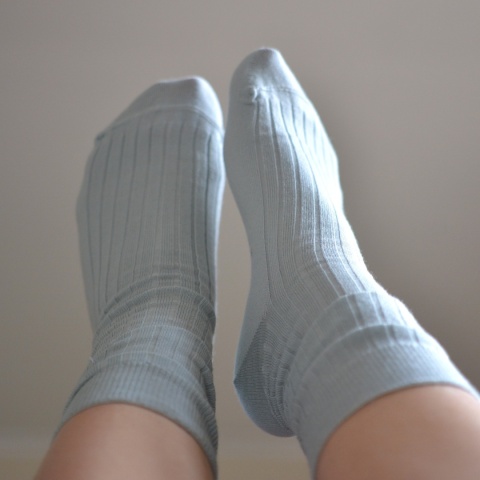 [38-40] Merino prążek szałwia skarpety