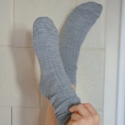 [44-46] Merino prążek popielate skarpety