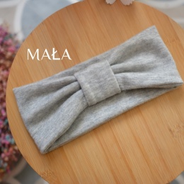 Dziecięca opaska średnia kaszmir szara upcykling
