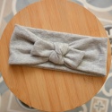 Opaska kaszmir z kokardką szara upcykling średnia grubość