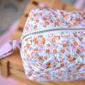 ZESTAW Kuferek łąka kwietna upcykling (pomarańczowe kwiatki) ETUI GRATIS!