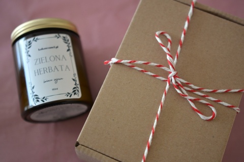 ZIELONA HERBATA ❤ świeca sojowa koko szanel (M - średnia) zapakowana na prezent