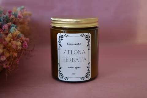 ZIELONA HERBATA ❤ świeca sojowa koko szanel (M - średnia) zapakowana na prezent