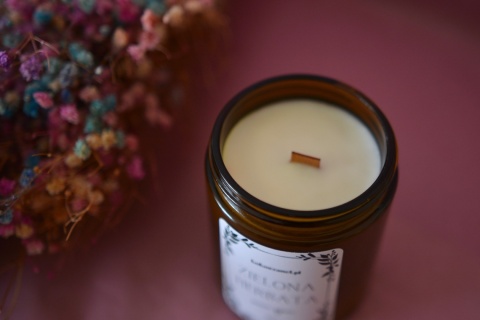 ZIELONA HERBATA ❤ świeca sojowa koko szanel (M - średnia) zapakowana na prezent