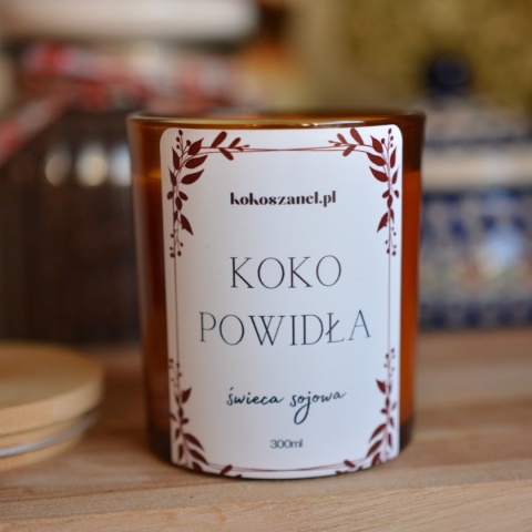 KOKO POWIDŁA ❤ Duża świeca sojowa koko szanel (L)