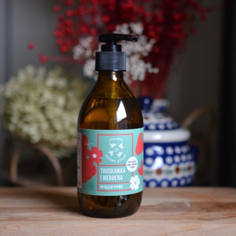 Mydło w płynie Truskawka i Werbena 4 Szpaki