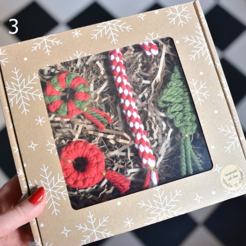 Zestaw zawieszek makramowych Hand Made XMAS - do wyboru