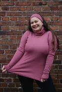 OSTATNIA SZTUKA (S) 100% wełna merino bluzeczka longsleeve BRUDNY RÓŻ (Longisław :)