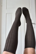 [35-37] PODKOLANÓWKI wełna merino CZEKOLADA