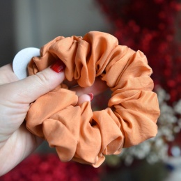 Jedwab MAXI gumka upcykling scrunchie ZACHÓD SŁOŃCA