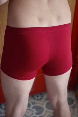 KOKSERKI luksusowe męskie bokserki bawełna GOTS - WINO