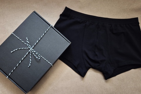 KOKSERKI luksusowe męskie bokserki bawełna GOTS - CZARNE