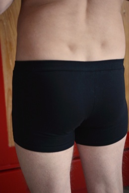 KOKSERKI luksusowe męskie bokserki bawełna GOTS - CZARNE