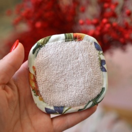 Komplet zero waste 5 wacików + ręcznik + woreczek KOLOROWE