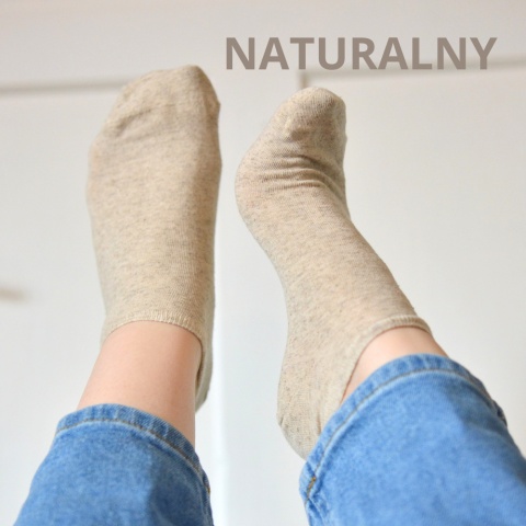 LETNIE ZOKI len+bawełna [35-37] (stopki)