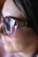 Od ręki MATYLDA różowe okulary z polaryzacją