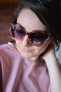 Od ręki MATYLDA różowe okulary z polaryzacją