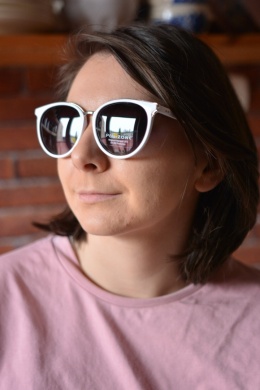 Od ręki KLASA I SZYK 2.0 białe okulary z polaryzacją