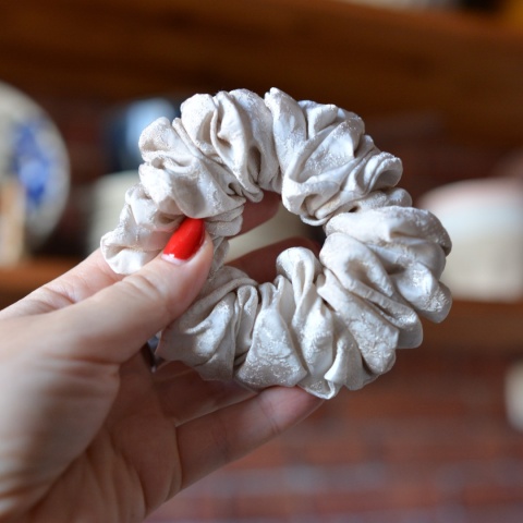 Wiskoza/rayon gumka maxi upcykling scrunchie