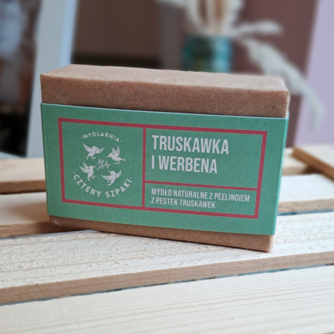 Mydło Peelingujące Truskawka i Werbena 4 Szpaki