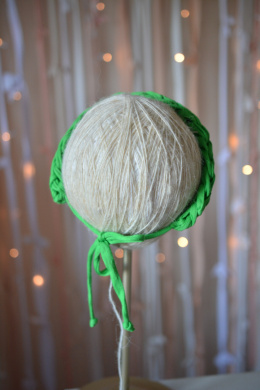 Opaska bezuciskowa DEFEKT zielona średnia handmade upcykling bawełna