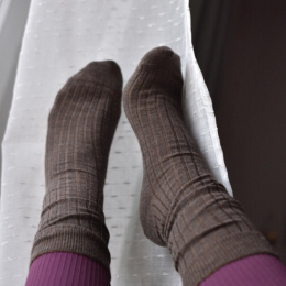 [38-40] Merino prążek czekolada skarpety