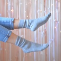 [38-40] Merino prążek popielate skarpety