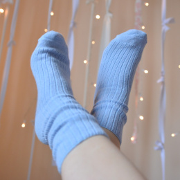 [39-41] Fest Ciepłe Zoki BABY BLUE(wełna jagnięca)